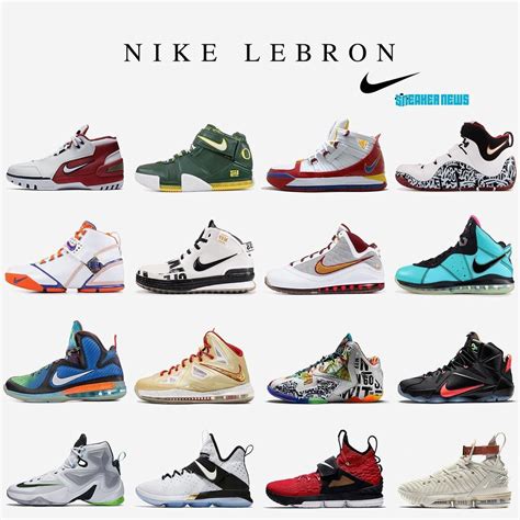 lebron shoes list in order.